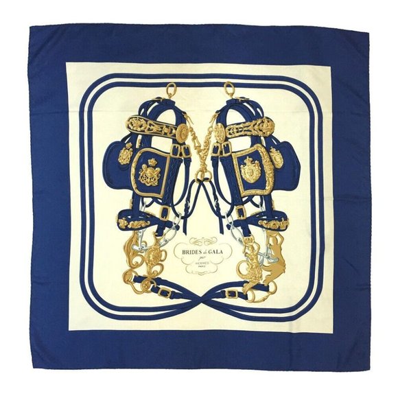 724211L Hermes Scarf Brides de Gala Carre 90 Multicolor Silk 100% - Picture 1 of 9